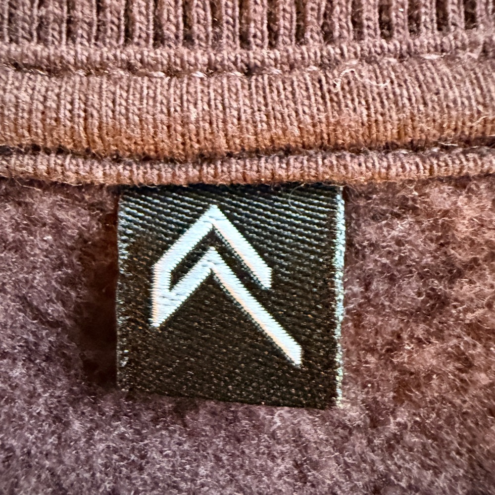ONER Active Cropped Crewneck Sweatshirt Brown UK M pre owned excellent - Picture 2 of 9